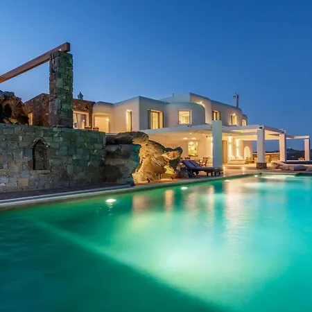 Gorgeous Mykonos 12 Bedrooms Nova Light Private Pool ヴィラ *