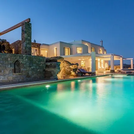 Gorgeous Mykonos 12 Bedrooms Nova Light Private Pool Panoramic Sea Views Elia Vila Elia (Mykonos)